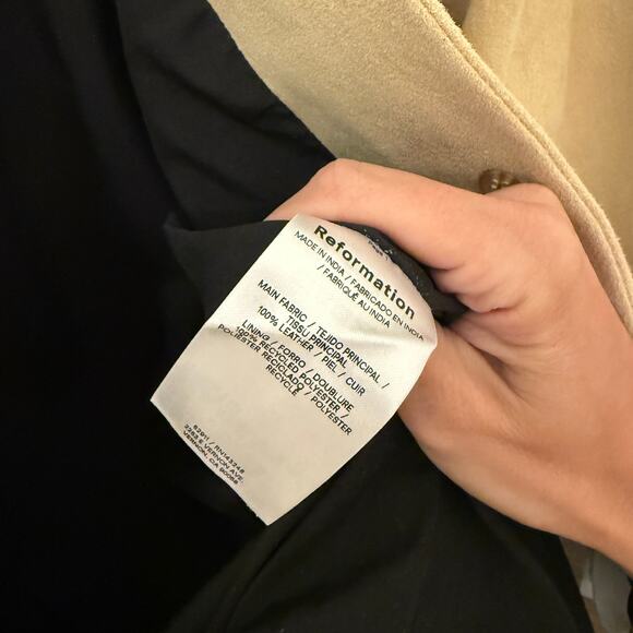 New Reformation Veda Lincoln Suede Shirt Jacket - Picture 9 of 10